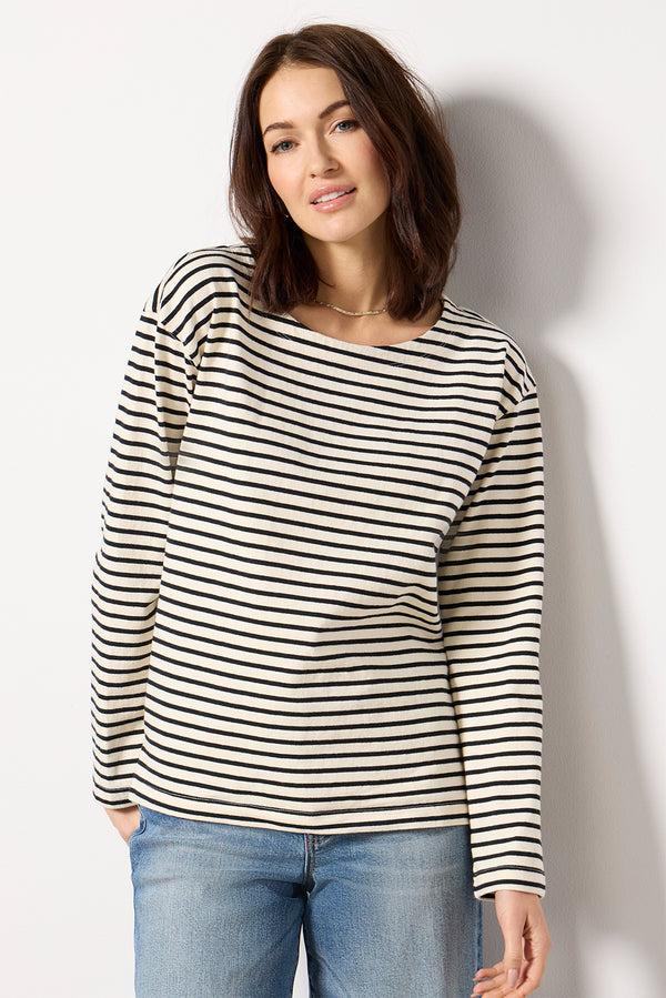 Everve Emily Shirt Natural/Black