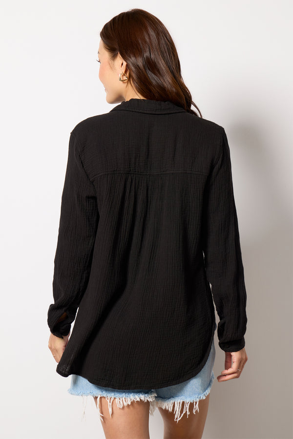 Everve Essential Gauze Shirt Black