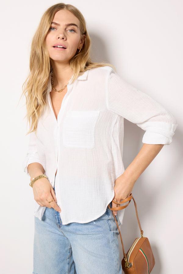 Everve Essential Gauze Shirt White