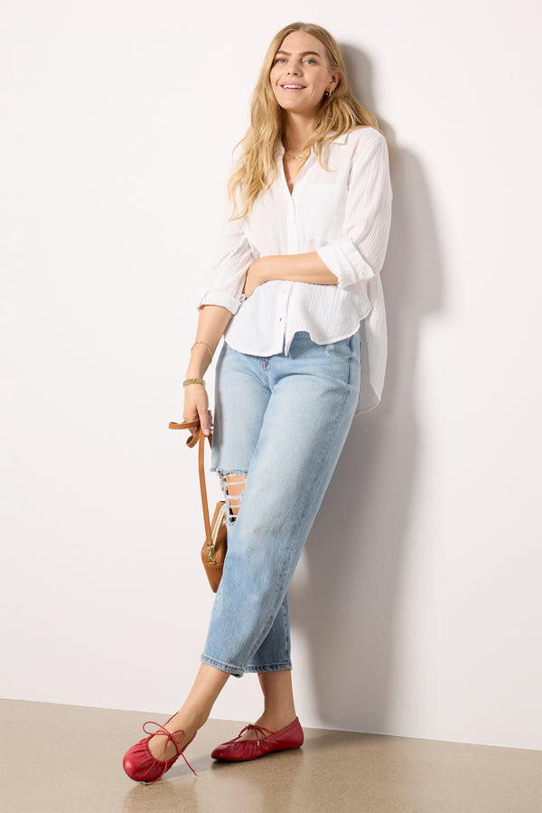 Everve Essential Gauze Shirt White