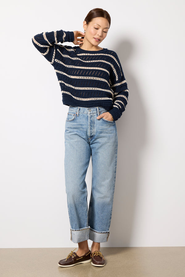 Everve Estero Stripe Sweater Eclipse