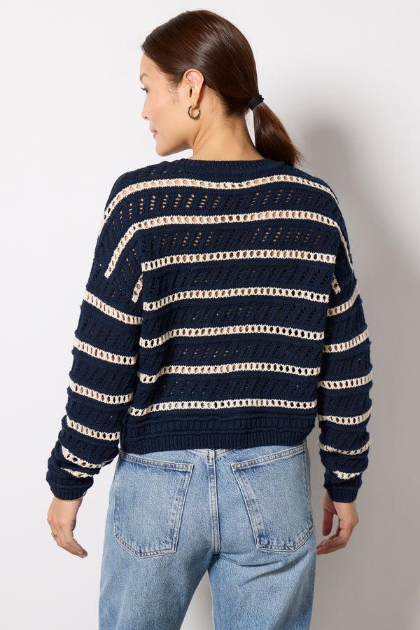 Everve Estero Stripe Sweater Eclipse