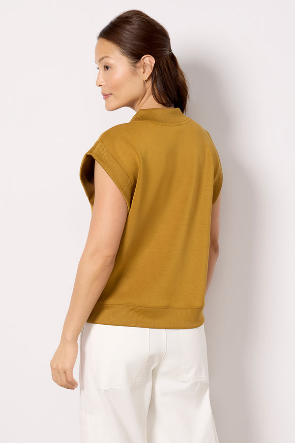 Everve Eva Sleek V Neck Top Tapenade