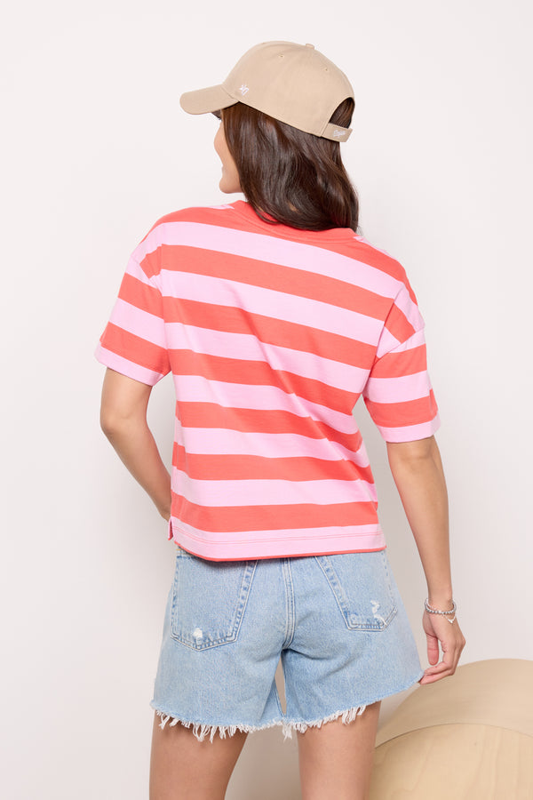 Everve Ever Perfect Tee Pink/Redstripe