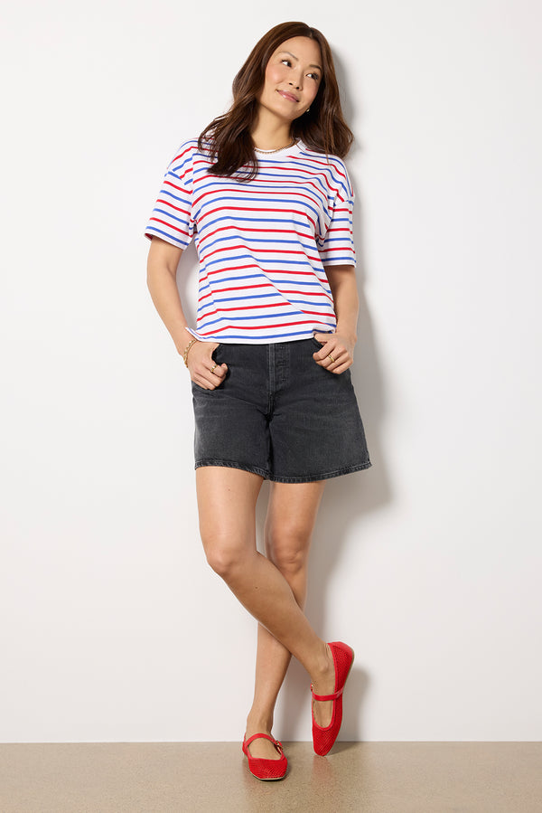 Everve Ever Perfect Tee Red/Bluestripe