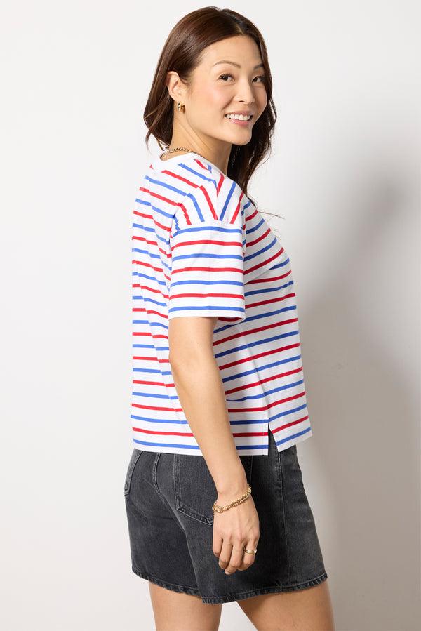 Everve Ever Perfect Tee Red/Bluestripe
