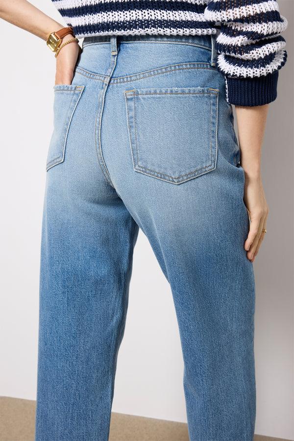 Everve Ever Seamed Barrel Jean Medbluewash
