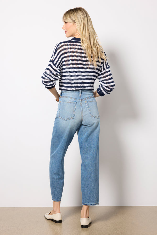 Everve Ever Seamed Barrel Jean Medbluewash