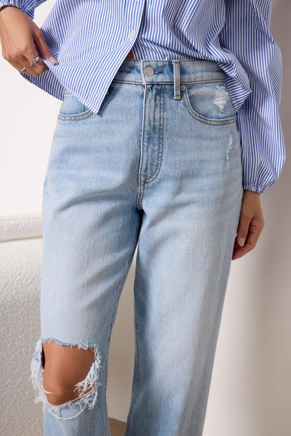 Everve Ever Vintage Barrel W Destroy Lightbluewash