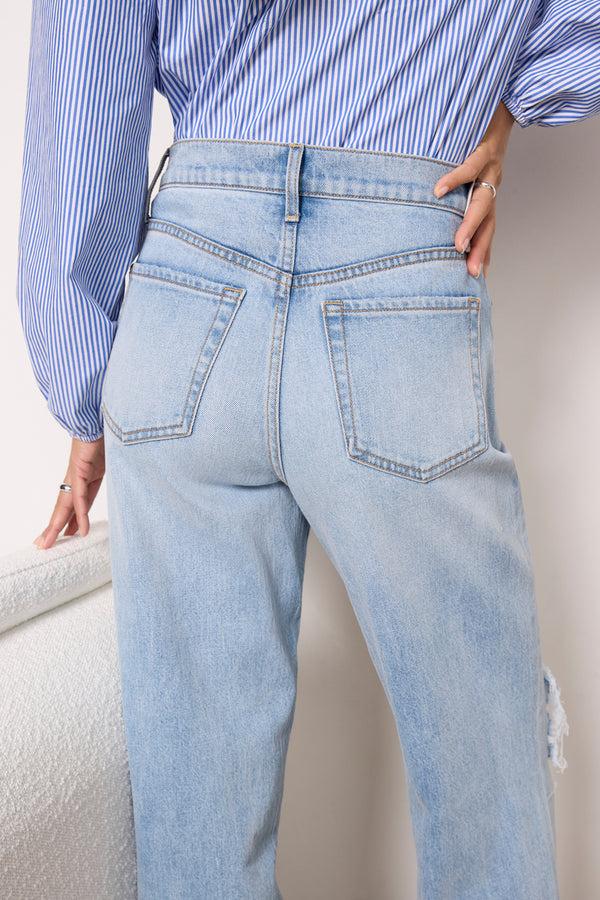 Everve Ever Vintage Barrel W Destroy Lightbluewash