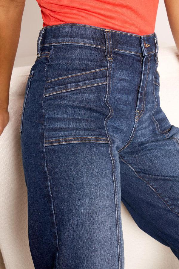 Everve Ever Wide Leg With Seam Detail Denim