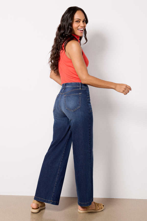 Everve Ever Wide Leg With Seam Detail Denim
