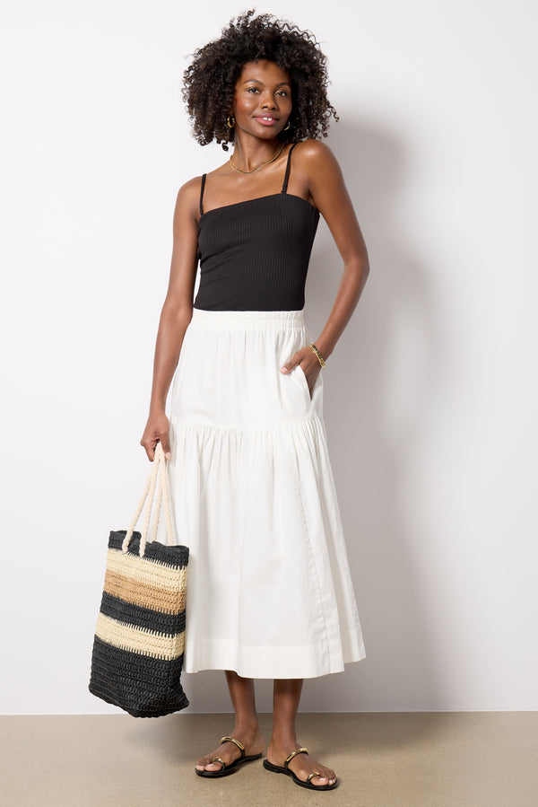 Everve Evie Rib Tube Top Black