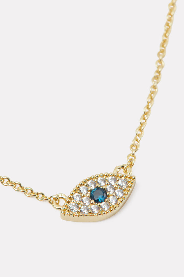 Everve Evil Eye Charm Necklace Gold