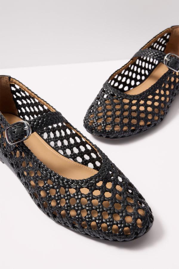 everve Evonna Woven Mary Jane Black