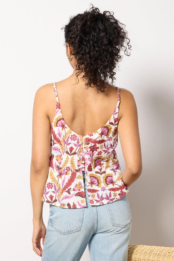 Everve Eyelet Button Back Cami Paradisebloom