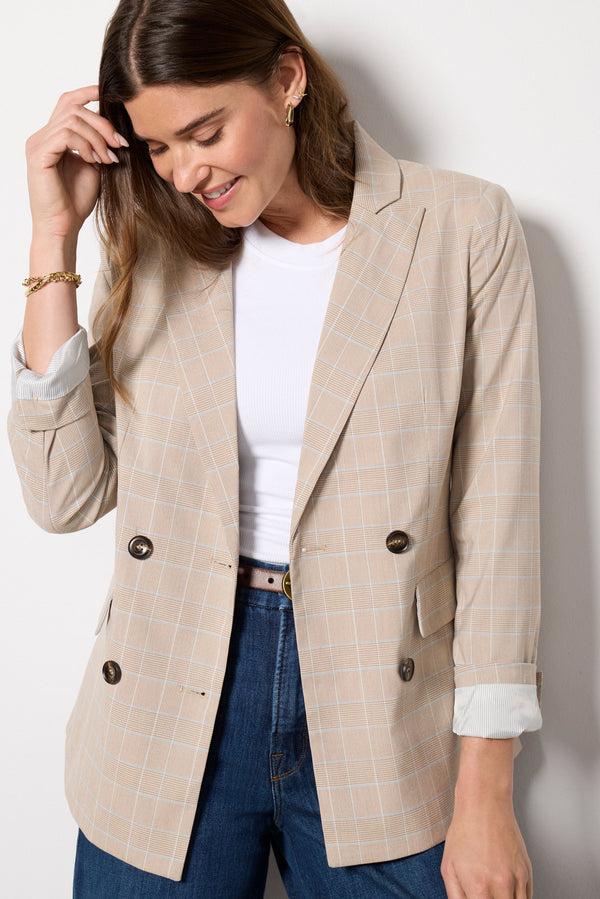 Everve Fern Blazer Plaid