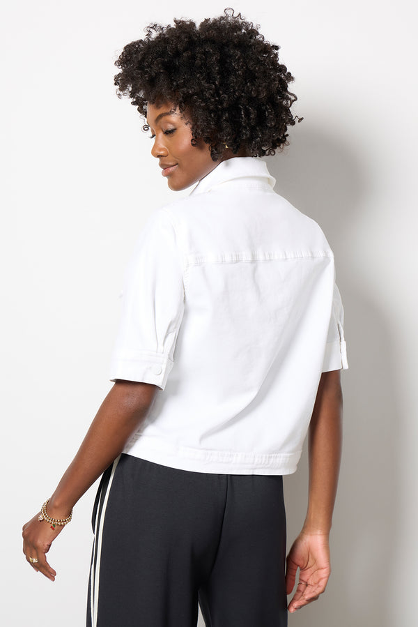 Everve Finly Short Sleeve Jacket White