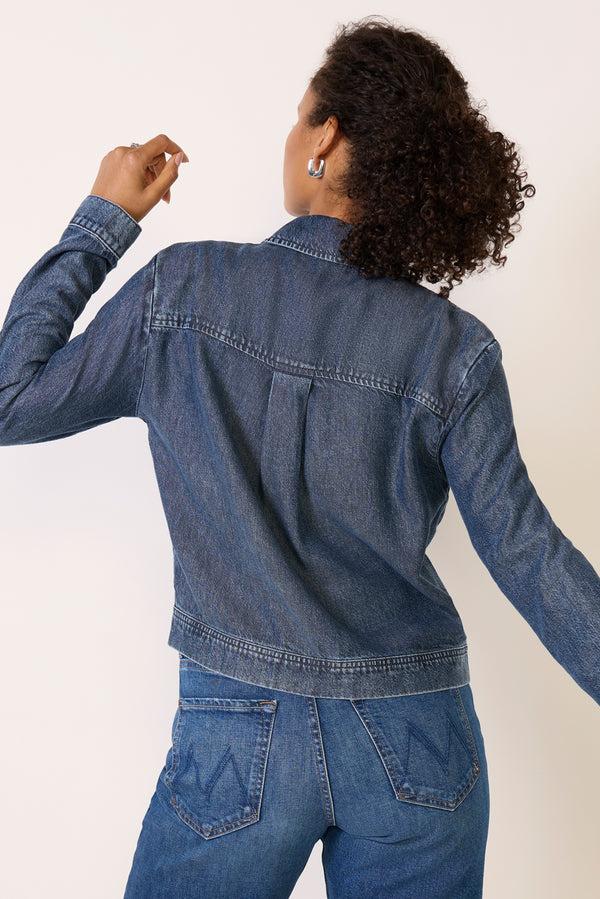 Everve Flap Pocket Zipper Shacket Horizonwash