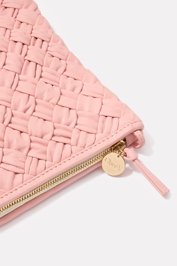 Everve Flat Clutch With Tabs Blushpuffywoven