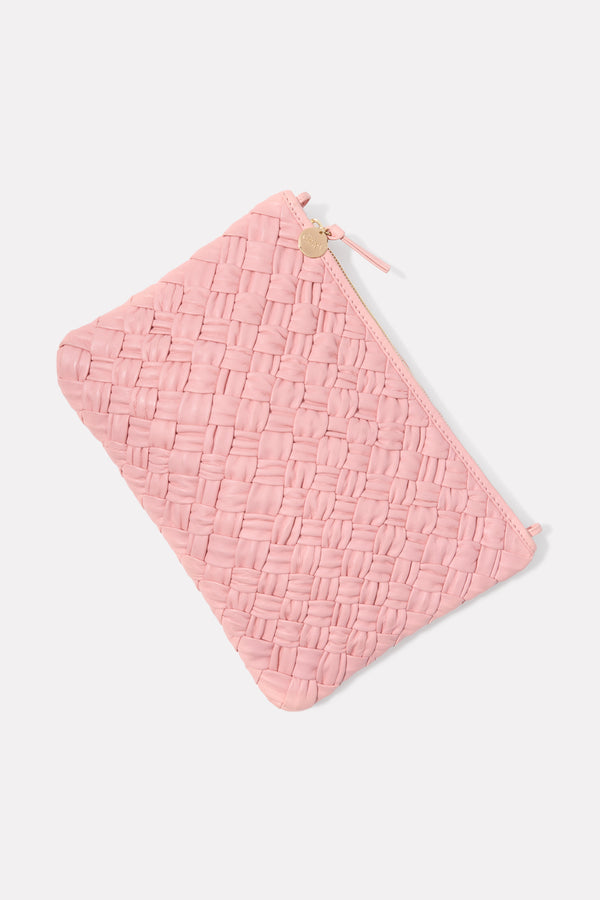 Everve Flat Clutch With Tabs Blushpuffywoven