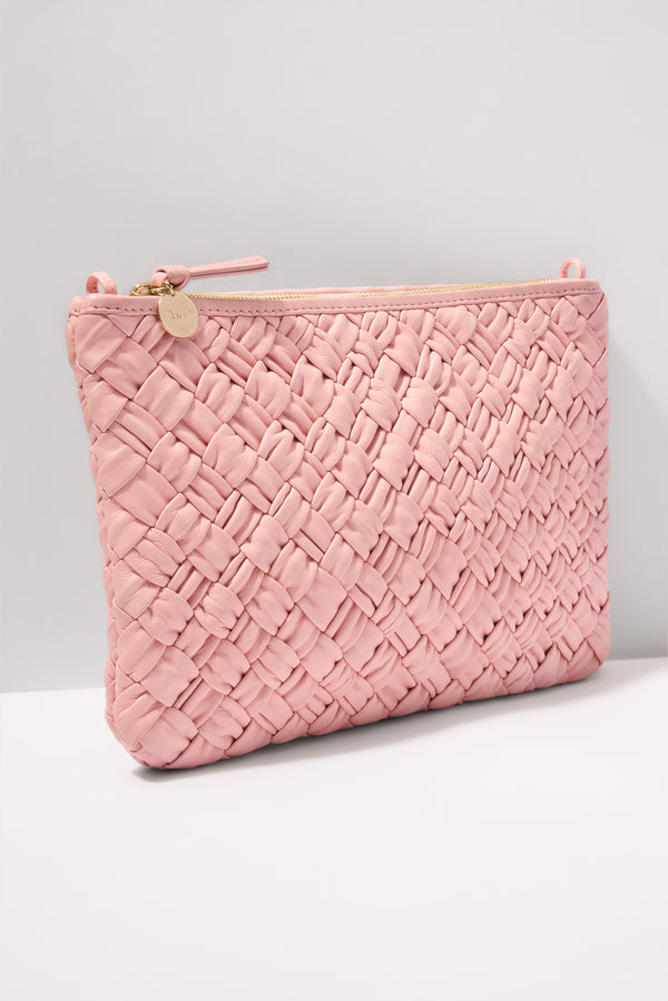 everve Flat Clutch with Tabs Blushpuffywoven