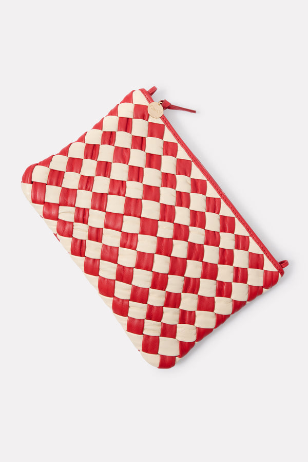 Everve Flat Clutch With Tabs Rosa/Cream