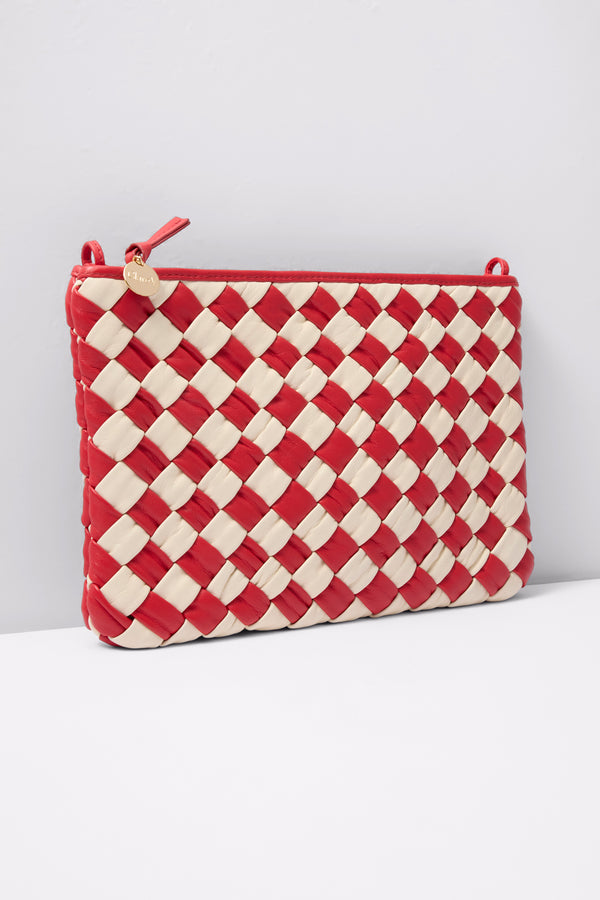 everve Flat Clutch with Tabs Rosa/Cream