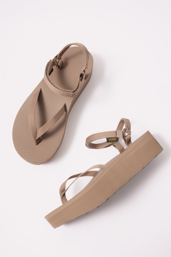 Everve FLATFORM SANDAL SLIM Caribou
