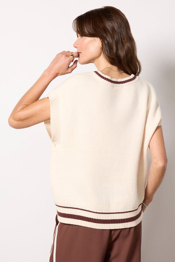 Everve Fletcher Sweater Vest Crystal