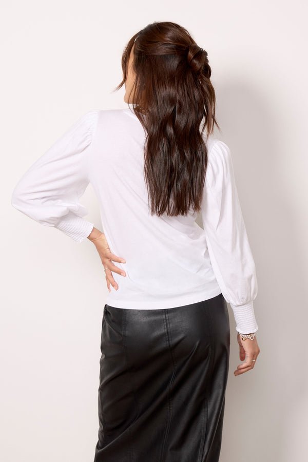 Everve Flora Peasant Tee White