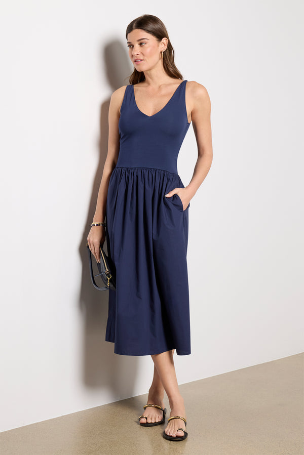 Everve Franca Dress Navy