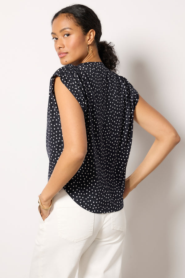Everve Frankie Muscle Tee Navypolkadot