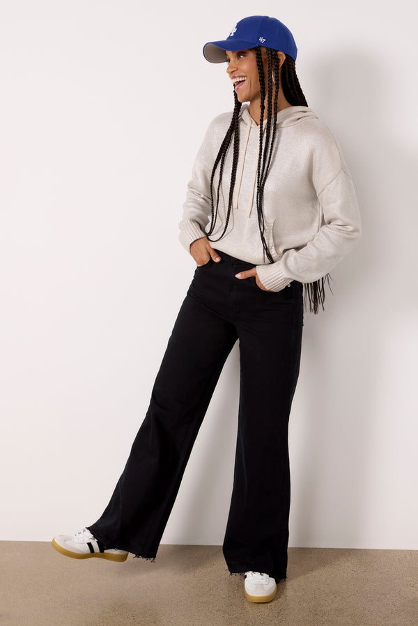 everve Frida Wide Leg Blackoak