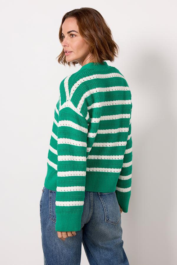 Everve Geneva Cardigan Kellystripe