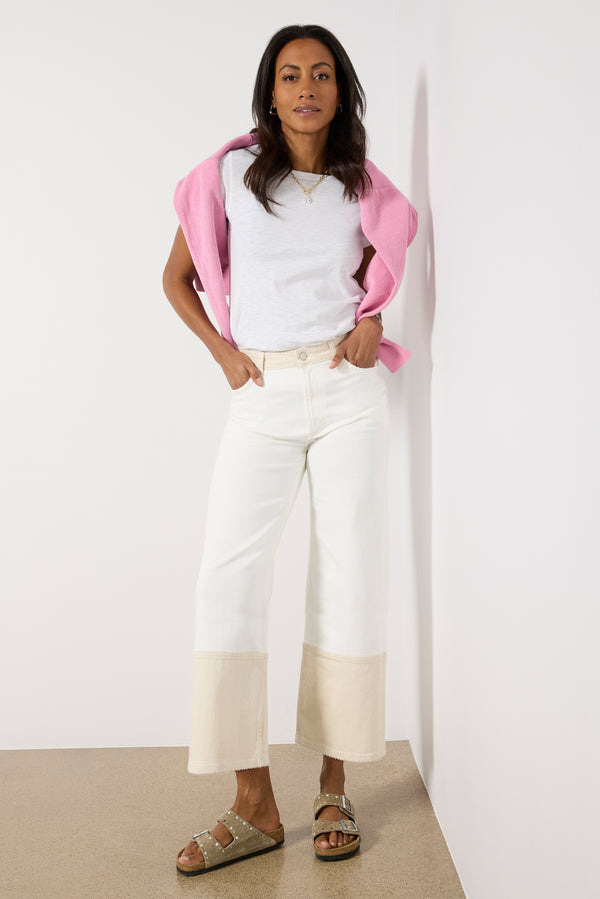 everve Getty Crop Cremaembroidered