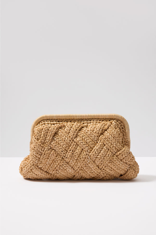 everve Gigi Framed Clutch Natural