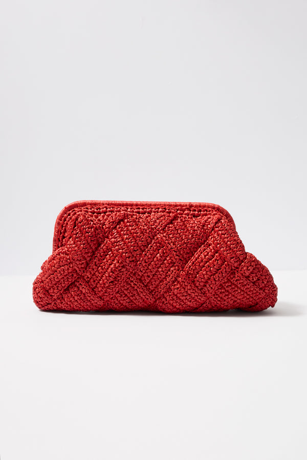 Everve Gigi Framed Clutch Red