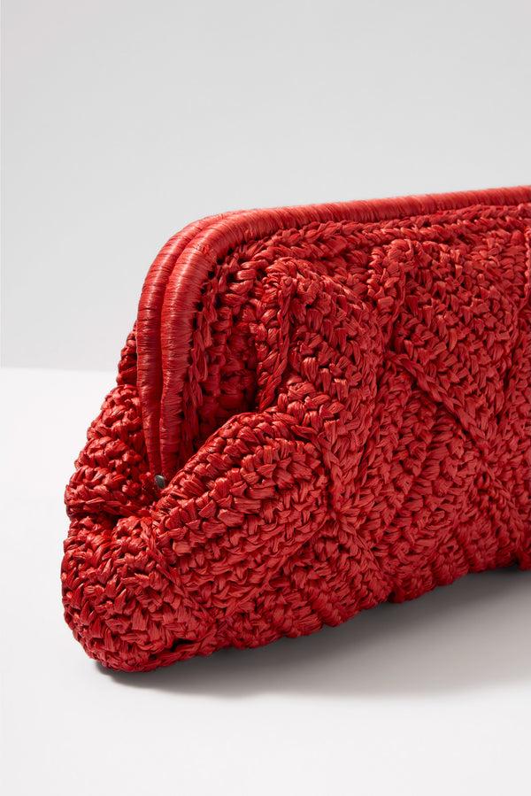 everve Gigi Framed Clutch Red