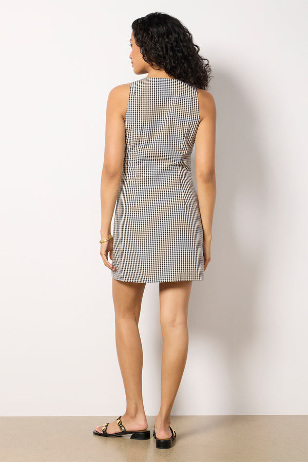 Everve Gingham Mini Dress Blackgingham