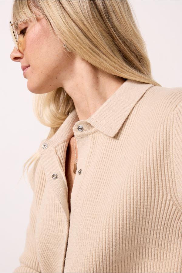 Everve Ginny Cardigan Tan
