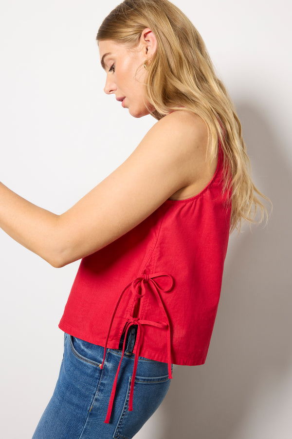 Everve Gio Little Linen V Neck Rumba