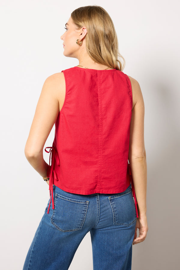 Everve Gio Little Linen V Neck Rumba