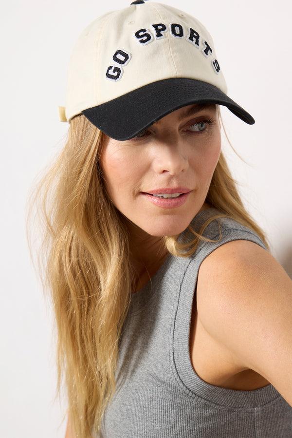 Everve Go Sports Baseball Hat Black/Natural