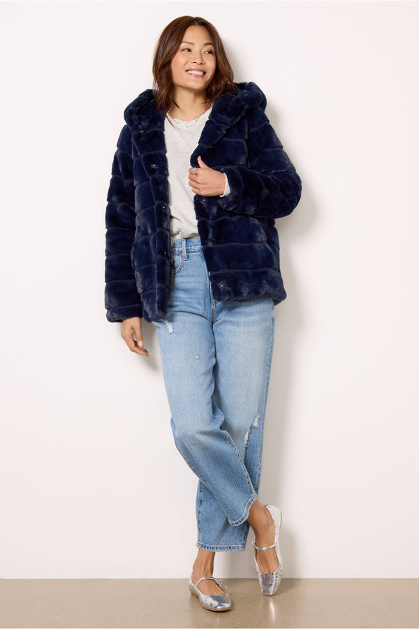 Everve Goldy Short Coat Ink