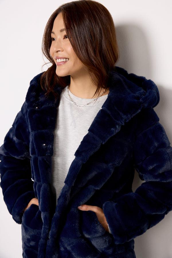 Everve Goldy Short Coat Ink