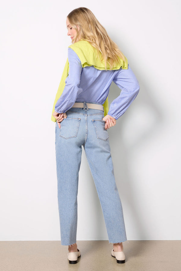 Everve Good Boy Straight Crop Indigo766