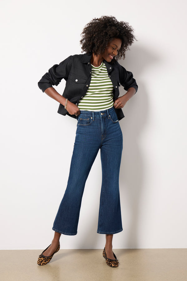 everve Good Legs Crop Mini Boot Indigo977