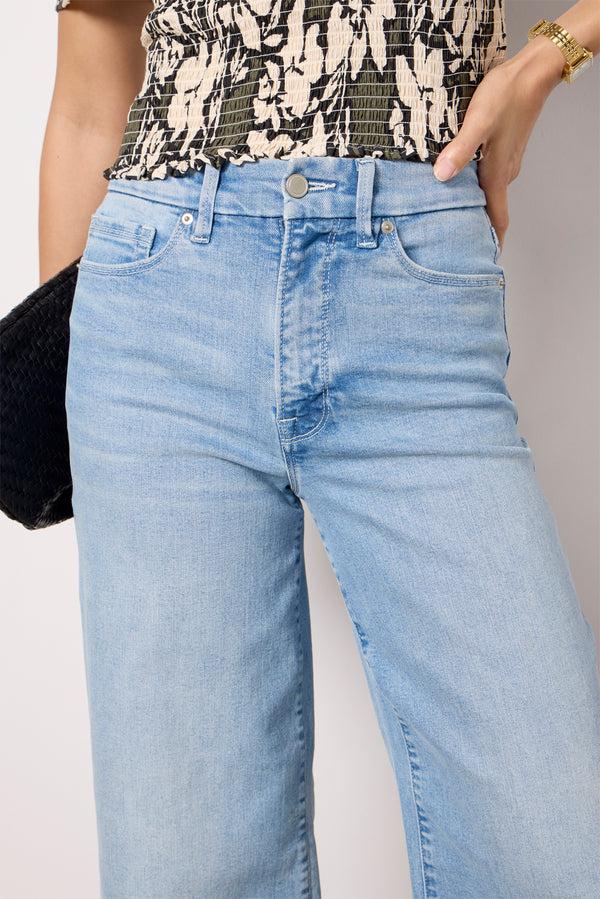 Everve Good Waist Palazzo Crop Indigo862