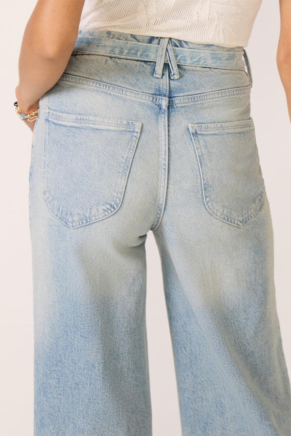 Everve Good Waist Palazzo Crop Jean Indigo999